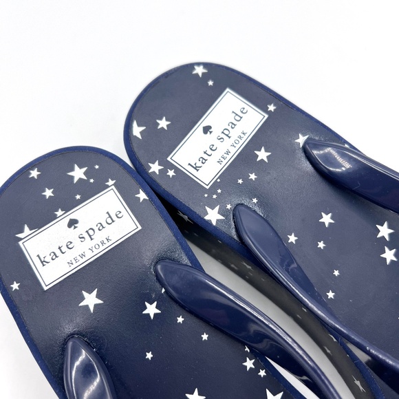 NEW Kate Spade New York Stars Navy LK210 Platform Wedge Sandals Size 8 - Picture 10 of 12